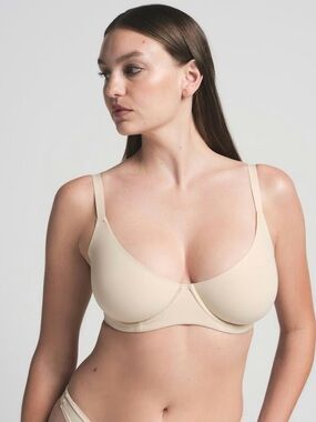 NWT SKIMS Fits Everybody Unlined Demi Bra in Sand 36C